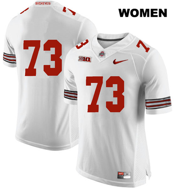 Ohio State Buckeyes Women's Michael Jordan #73 White Authentic Nike No Name College NCAA Stitched Football Jersey IJ19S62WQ